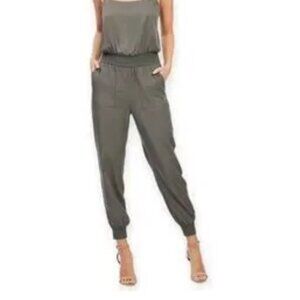 Socialite Womens Black Jumpsuit With Adjustable Straps & Pockets - Size S